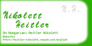 nikolett heitler business card